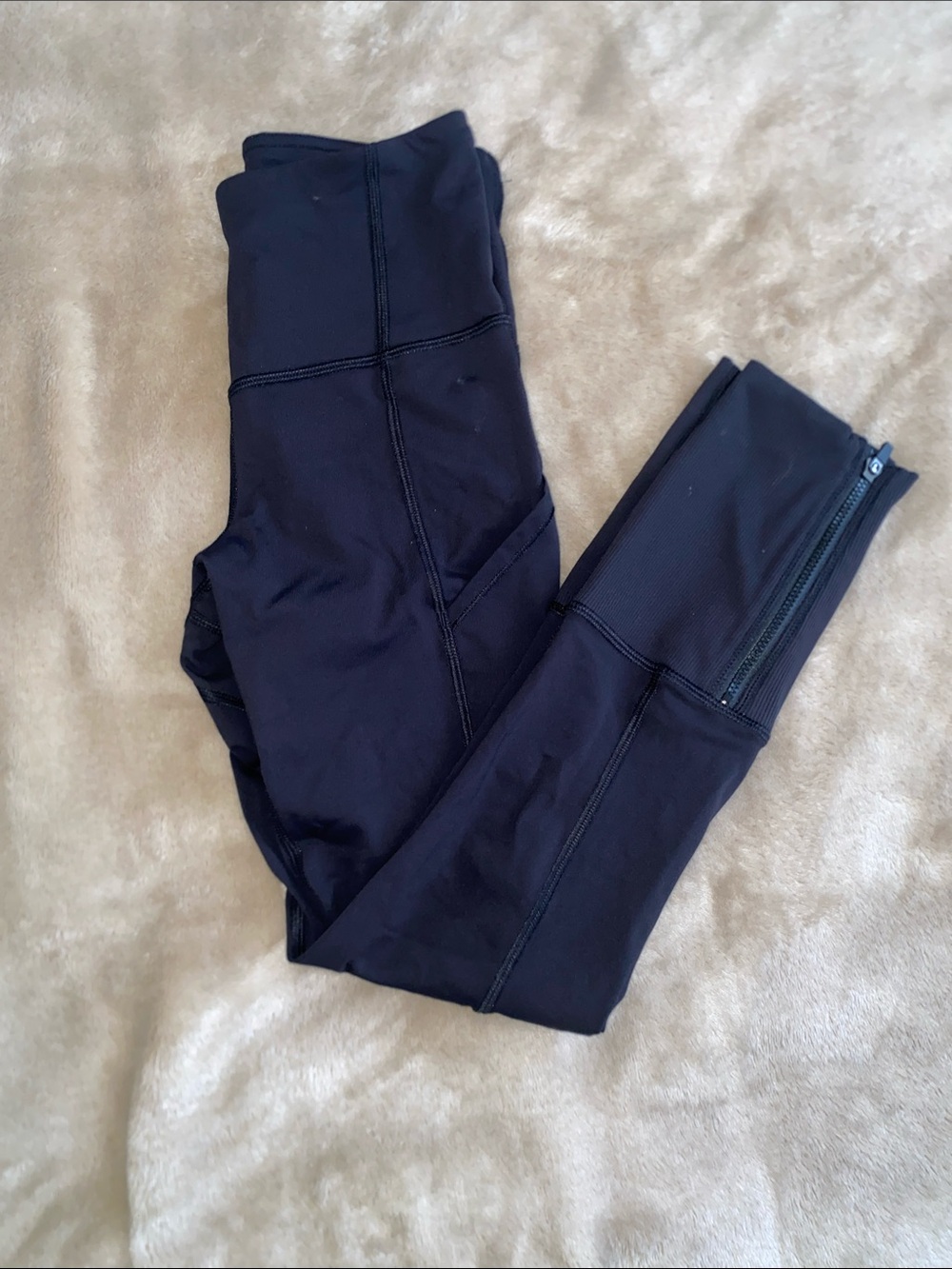 lululemon athletica Black High-Rise Leggings with Ankle Zip